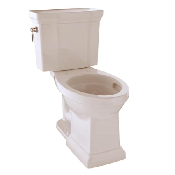 Toilet, 1.28 gpf, Tornado Flush, Floor Mount, Elongated, Sedona Beige